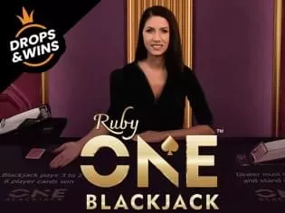 One Blackjack 2 Ruby Drops And Wins
